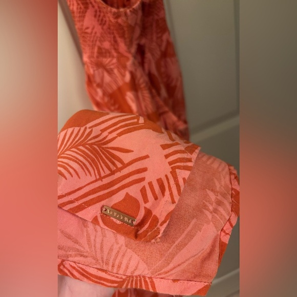Volcom Floral Midi Dress, Pink/Orange, Size S - Picture 6 of 10